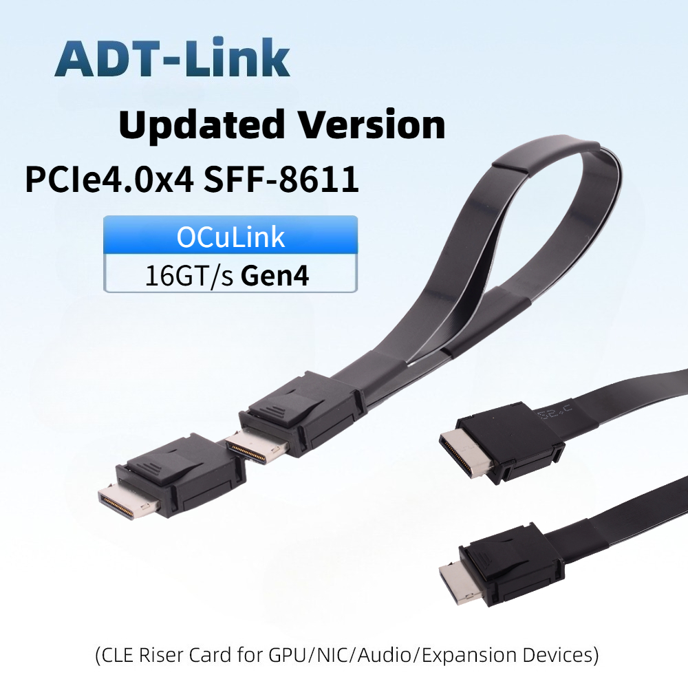 Oculink Egpu Mini Pc - ADT-Link PCI-E 4.0 X4 SFF-8611 Erkek