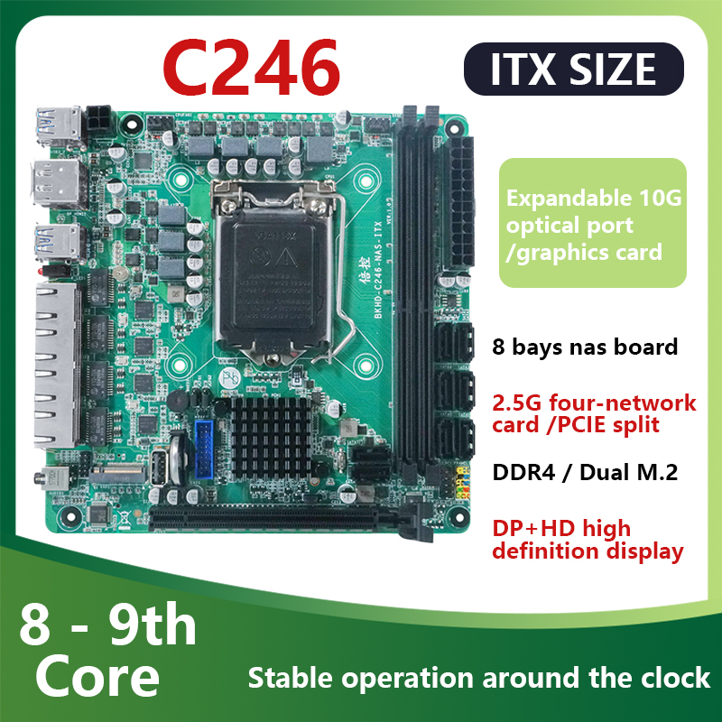 Nas Motherboard 8 Sata Mini Itx - C246 ITX NAS Anakartı 8./9. Nesil