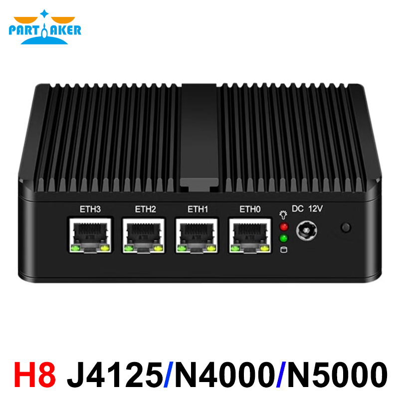 Pfsense Firewall Router 2.5G 4 I226 - Partaker Fansız pfSense Router Celeron J5005