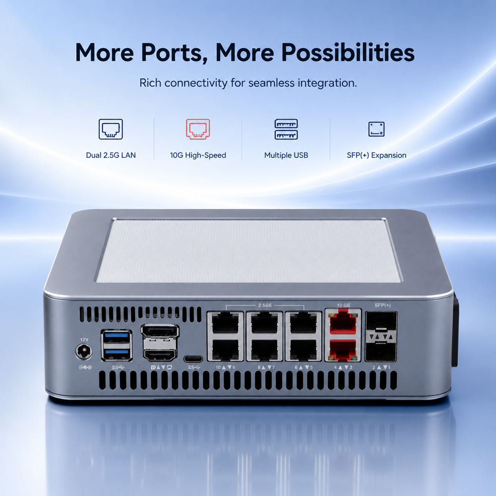 Qotom Q51551ST Mini Bilgisayar - Dual Lan 10G Sfp+ Mini Pc incelemesi ve fiyatı